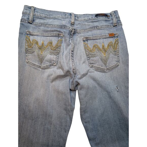 Vintage Y2K Vigoss Boot Jeans Womens 13/14 Mid Rise Rise Stretch Distressed - Picture 1 of 11